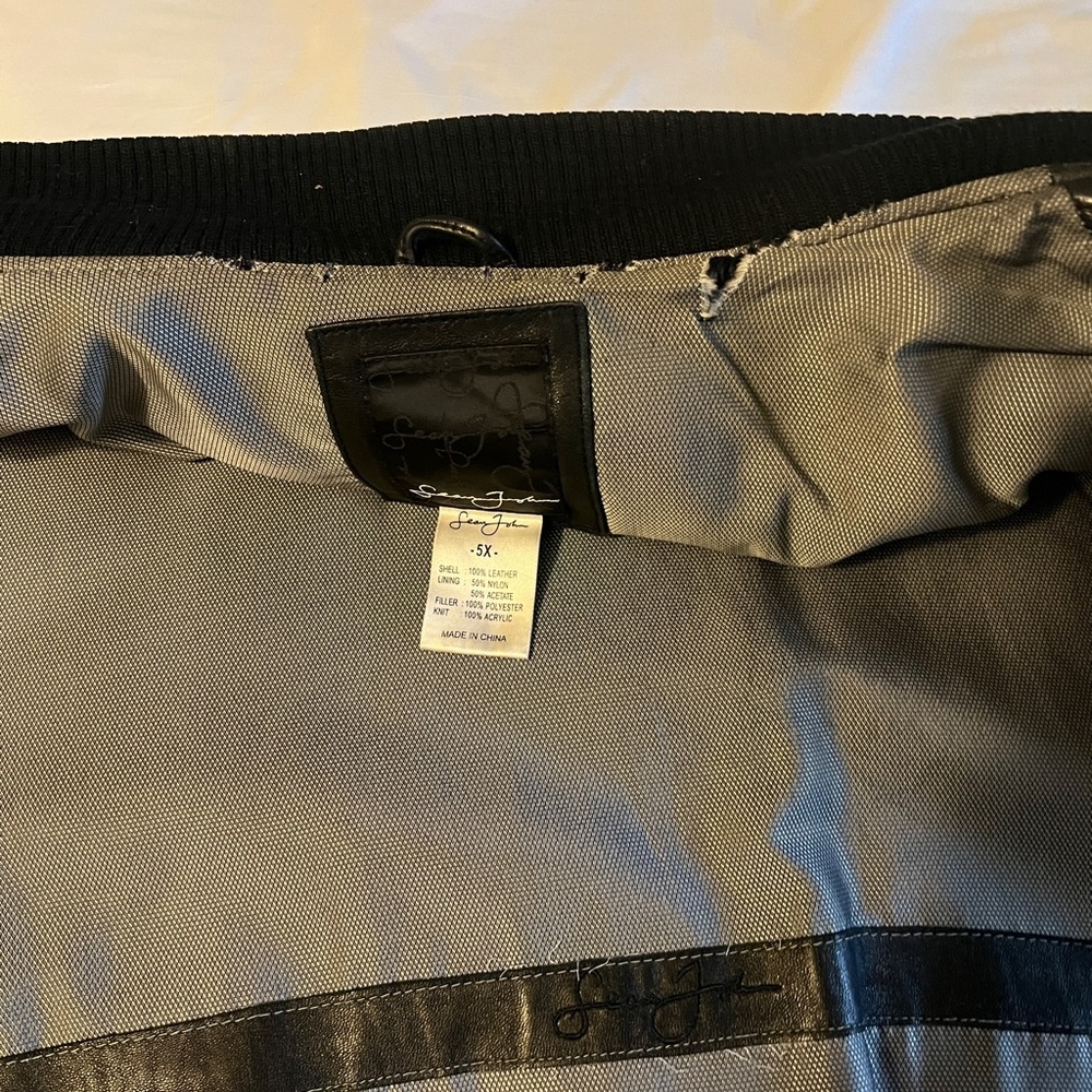 PreOwned Sean John 100% leather Jacket 5xl​ - Picture 4 of 10